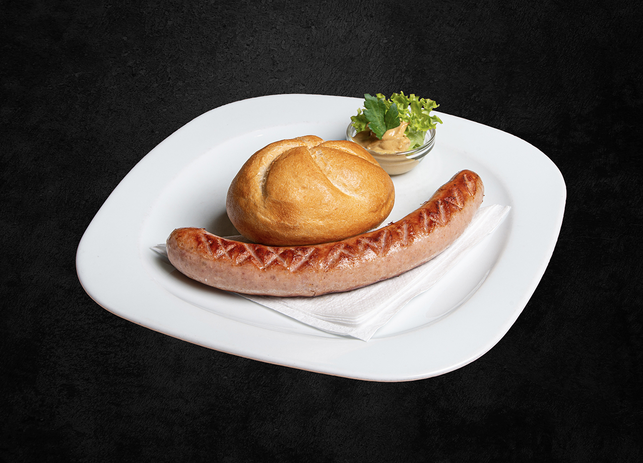 Bratwurst mit Semmel